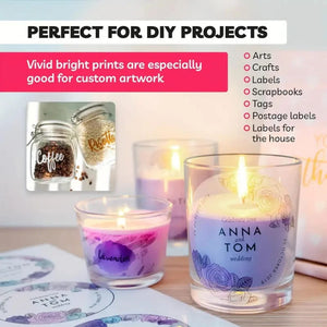 Planet Gates Clear 10sheets 10 Sheets 100% Transparent Vinyl Sticker Paper A4 Label Sticker for Inkjet Printer No Waterproof DIY Clear Glossy Adhesive Paper