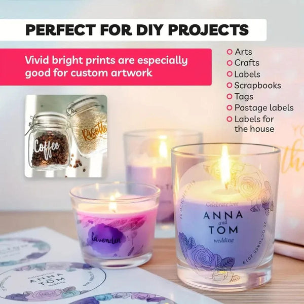 Planet Gates Clear 10sheets 10 Sheets 100% Transparent Vinyl Sticker Paper A4 Label Sticker for Inkjet Printer No Waterproof DIY Clear Glossy Adhesive Paper