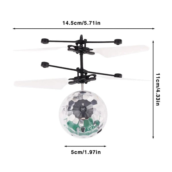 Planet Gates Clear 1Pc Colorful Mini Drone Shinning LED Drone Flying Ball Helicopter Light Crystal Ball Induction Quadcopter Aircraft Kids Toys
