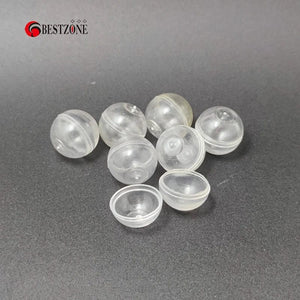 Planet Gates CLEAR-50PCS 50Pcs 0.59Inch Mini 15MM Very Small Clear Transparency Plastic PS Capsule Toy Surprise Ball Tiny Container Making Things Model