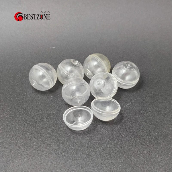 Planet Gates CLEAR-50PCS 50Pcs 0.59Inch Mini 15MM Very Small Clear Transparency Plastic PS Capsule Toy Surprise Ball Tiny Container Making Things Model