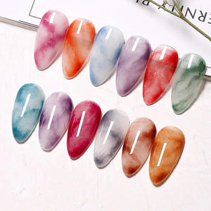 Planet Gates Clear UV Gradient Blossom Gel Nail Polish Blossoming Smook Effect Watercolor Nail Gel Soak off Functional Nail Gel 15ml
