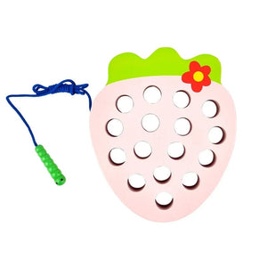 Planet Gates Clear Wooden Baby Animal Threading Toys Blocks Board Games Stacking Toys Montessori Hands-on Ability Educational Children Blocks Gifts