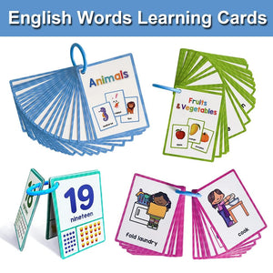Planet Gates Clothes 15Pcs Montessori Kids English Words Learning Flashcards Early Educational Cards Classroom Supplies Kindergarten Teacher Teaching Aids