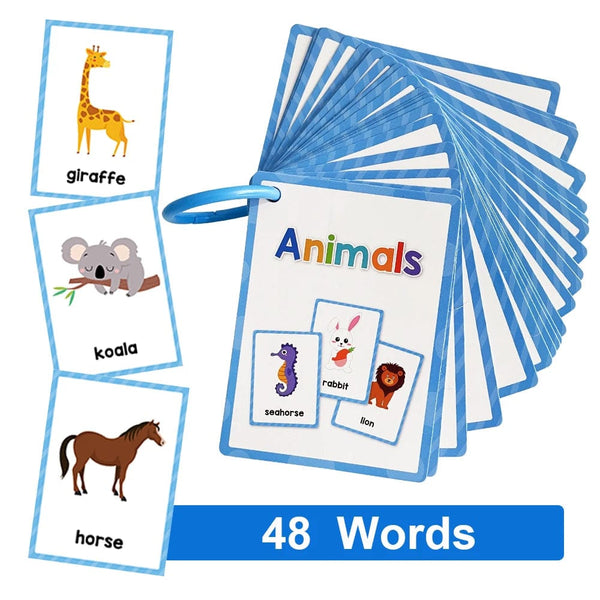 Planet Gates Clothes 15Pcs Montessori Kids English Words Learning Flashcards Early Educational Cards Classroom Supplies Kindergarten Teacher Teaching Aids