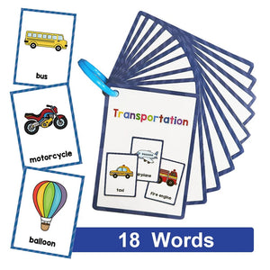 Planet Gates Clothes 15Pcs Montessori Kids English Words Learning Flashcards Early Educational Cards Classroom Supplies Kindergarten Teacher Teaching Aids