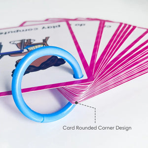 Planet Gates Clothes 15Pcs Montessori Kids English Words Learning Flashcards Early Educational Cards Classroom Supplies Kindergarten Teacher Teaching Aids