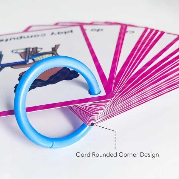 Planet Gates Clothes 15Pcs Montessori Kids English Words Learning Flashcards Early Educational Cards Classroom Supplies Kindergarten Teacher Teaching Aids