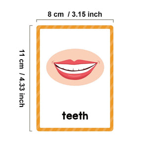 Planet Gates Clothes 15Pcs Montessori Kids English Words Learning Flashcards Early Educational Cards Classroom Supplies Kindergarten Teacher Teaching Aids