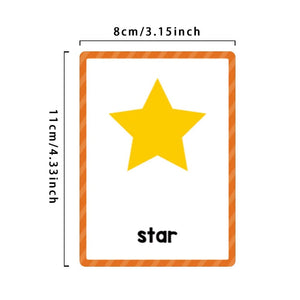 Planet Gates Clothes 15Pcs Montessori Kids English Words Learning Flashcards Early Educational Cards Classroom Supplies Kindergarten Teacher Teaching Aids