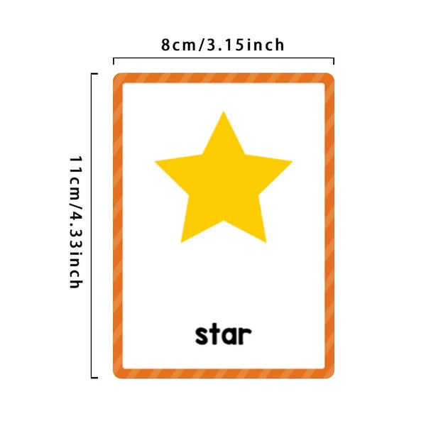 Planet Gates Clothes 15Pcs Montessori Kids English Words Learning Flashcards Early Educational Cards Classroom Supplies Kindergarten Teacher Teaching Aids