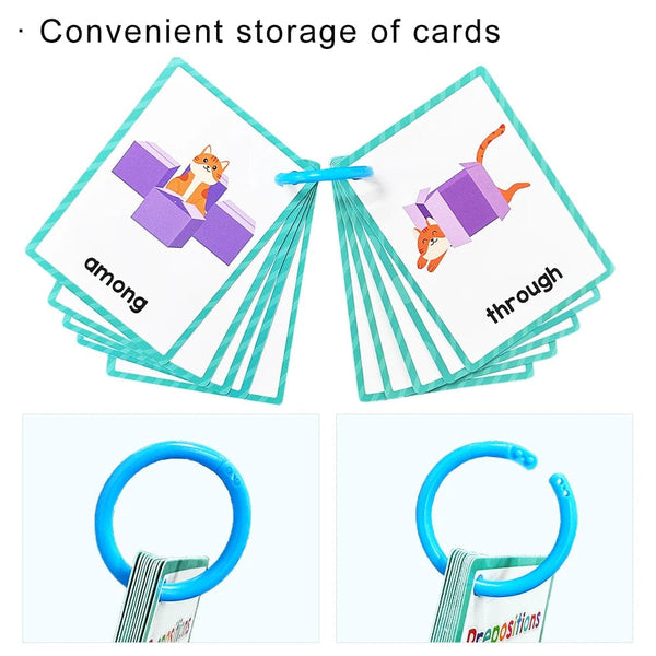 Planet Gates Clothes 15Pcs Montessori Kids English Words Learning Flashcards Early Educational Cards Classroom Supplies Kindergarten Teacher Teaching Aids