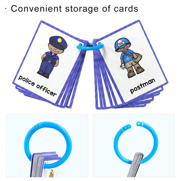 Planet Gates Clothes 15Pcs Montessori Kids English Words Learning Flashcards Early Educational Cards Classroom Supplies Kindergarten Teacher Teaching Aids