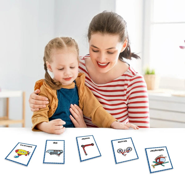 Planet Gates Clothes 15Pcs Montessori Kids English Words Learning Flashcards Early Educational Cards Classroom Supplies Kindergarten Teacher Teaching Aids