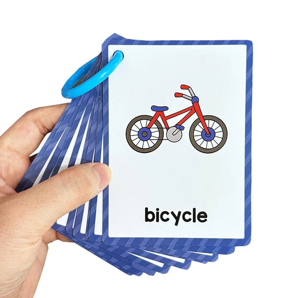 Planet Gates Clothes 15Pcs Montessori Kids English Words Learning Flashcards Early Educational Cards Classroom Supplies Kindergarten Teacher Teaching Aids