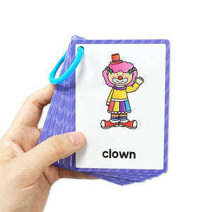 Planet Gates Clothes 15Pcs Montessori Kids English Words Learning Flashcards Early Educational Cards Classroom Supplies Kindergarten Teacher Teaching Aids