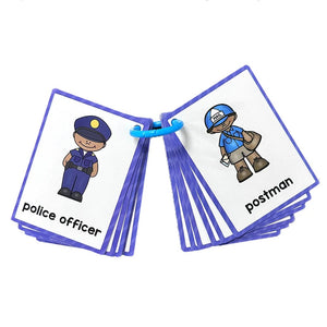 Planet Gates Clothes 15Pcs Montessori Kids English Words Learning Flashcards Early Educational Cards Classroom Supplies Kindergarten Teacher Teaching Aids