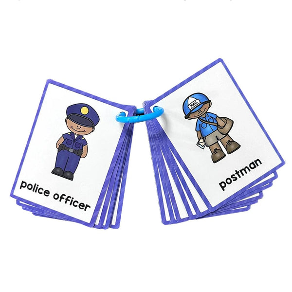 Planet Gates Clothes 15Pcs Montessori Kids English Words Learning Flashcards Early Educational Cards Classroom Supplies Kindergarten Teacher Teaching Aids