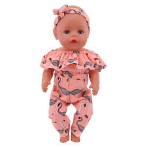 Planet Gates Clothes For Doll Baby Pink Series Swimsuit Fit 18 Inch American And 43 Cm Reborn Doll Accessories, Russian OG Girl Doll DIY Toys