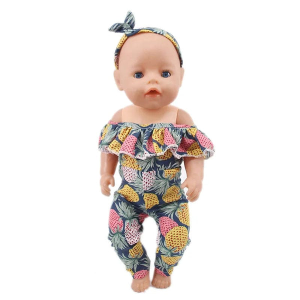 Planet Gates Clothes For Doll Baby Pink Series Swimsuit Fit 18 Inch American And 43 Cm Reborn Doll Accessories, Russian OG Girl Doll DIY Toys
