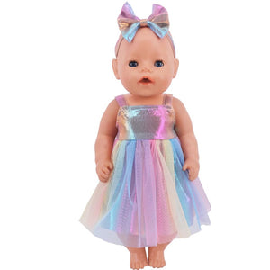 Planet Gates Clothes For Doll Baby Pink Series Swimsuit Fit 18 Inch American And 43 Cm Reborn Doll Accessories, Russian OG Girl Doll DIY Toys