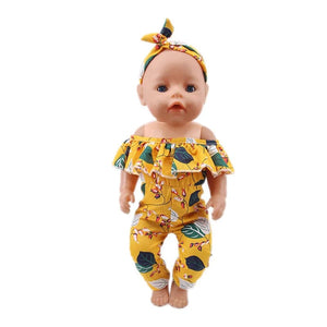 Planet Gates Clothes For Doll Baby Pink Series Swimsuit Fit 18 Inch American And 43 Cm Reborn Doll Accessories, Russian OG Girl Doll DIY Toys
