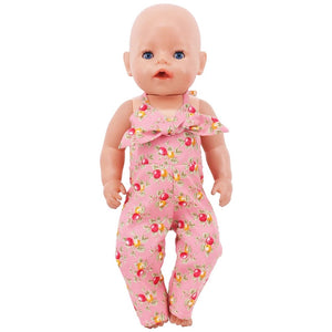 Planet Gates Clothes For Doll Baby Pink Series Swimsuit Fit 18 Inch American And 43 Cm Reborn Doll Accessories, Russian OG Girl Doll DIY Toys