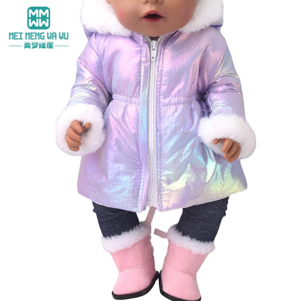Planet Gates Clothes for Dolls Fits 43cm Toy New Born Doll american doll Fashion cotton jacket pink rose red white purple