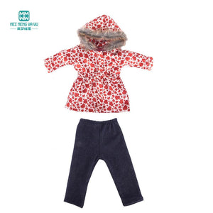 Planet Gates Clothes for Dolls Fits 43cm Toy New Born Doll american doll Fashion cotton jacket pink rose red white purple