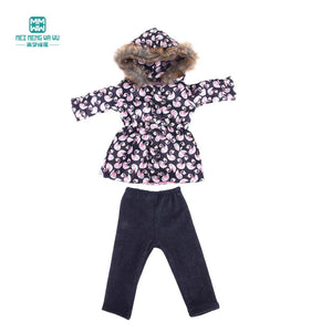 Planet Gates Clothes for Dolls Fits 43cm Toy New Born Doll american doll Fashion cotton jacket pink rose red white purple