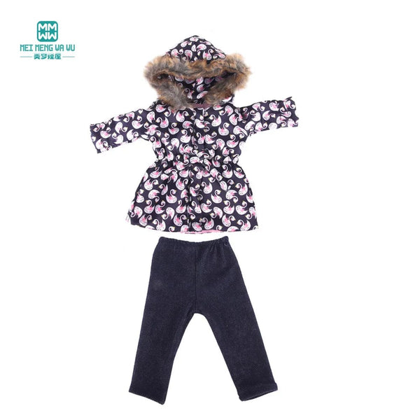 Planet Gates Clothes for Dolls Fits 43cm Toy New Born Doll american doll Fashion cotton jacket pink rose red white purple