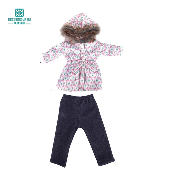 Planet Gates Clothes for Dolls Fits 43cm Toy New Born Doll american doll Fashion cotton jacket pink rose red white purple