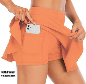 Planet Gates Cloud Hide Fitness Tennis Skirts Badminton Golf S-XXXL Skirt High Waist Shorts Women Athletic Running Sport Girls Pleated Skorts