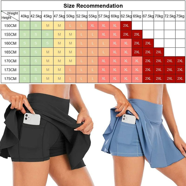 Planet Gates Cloud Hide Fitness Tennis Skirts Badminton Golf S-XXXL Skirt High Waist Shorts Women Athletic Running Sport Girls Pleated Skorts