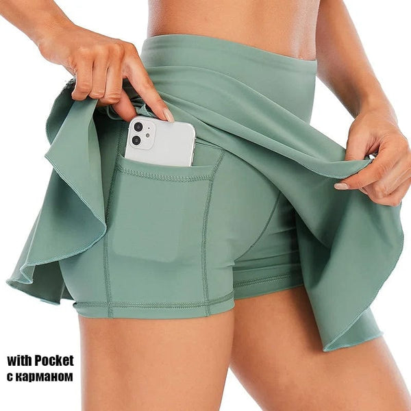 Planet Gates Cloud Hide Fitness Tennis Skirts Badminton Golf S-XXXL Skirt High Waist Shorts Women Athletic Running Sport Girls Pleated Skorts