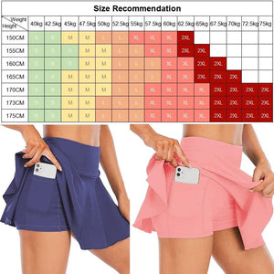 Planet Gates Cloud Hide Tennis Skirts Women Sports Golf Pleated Skirt Fitness Shorts High Waist Athletic Quick Dry Running  Short Sport Skort