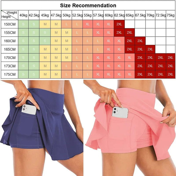 Planet Gates Cloud Hide Tennis Skirts Women Sports Golf Pleated Skirt Fitness Shorts High Waist Athletic Quick Dry Running  Short Sport Skort