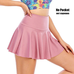 Planet Gates Cloud Hide Tennis Skirts Women Sports Golf Pleated Skirt Fitness Shorts High Waist Athletic Quick Dry Running  Short Sport Skort