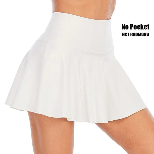 Planet Gates Cloud Hide Tennis Skirts Women Sports Golf Pleated Skirt Fitness Shorts High Waist Athletic Quick Dry Running  Short Sport Skort