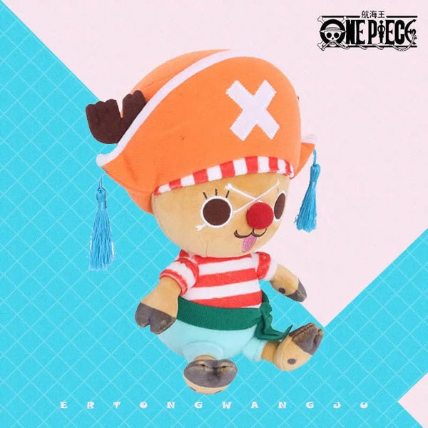 Planet Gates clown / about 25cm Original Full Size Anime One Piece Plush Figure Kawaii Luffy Chopper Plush Doll Soft Stuffed Toy kids Birthday Gift Xmas Gift