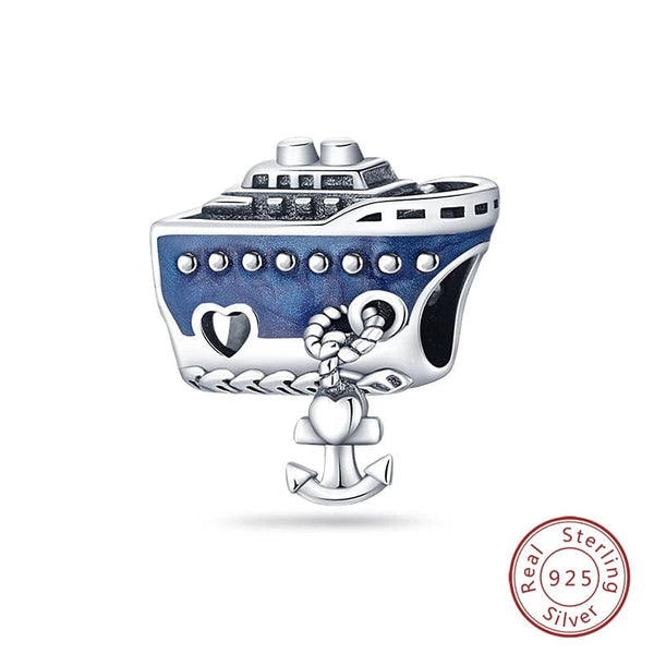 Planet Gates CMS1783 Fit Qikaola 925 Original Bracelets Blue Zircon Owl Luminous Sea Turtle Octopus 925 Silver Charms Beads DIY Birthday Jewelry Gift