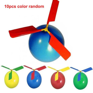 Planet Gates CN / 10pcs Color Random 1-10Pcs Creative Balloon Helicopter Toys Children Outdoor Sports Toy Portable Electric Balloon Plane Interactive Party Toy Gifts