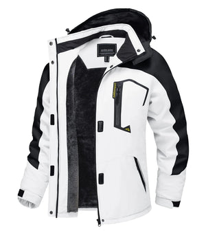 Planet Gates CN 3XL (US 2XL) / White with black TACVASEN Winter Warm Jackets Women's Ski Jacket Stylish Camping Hiking Outdoor Adventure Snowboard Jackets Coats Windbreaker