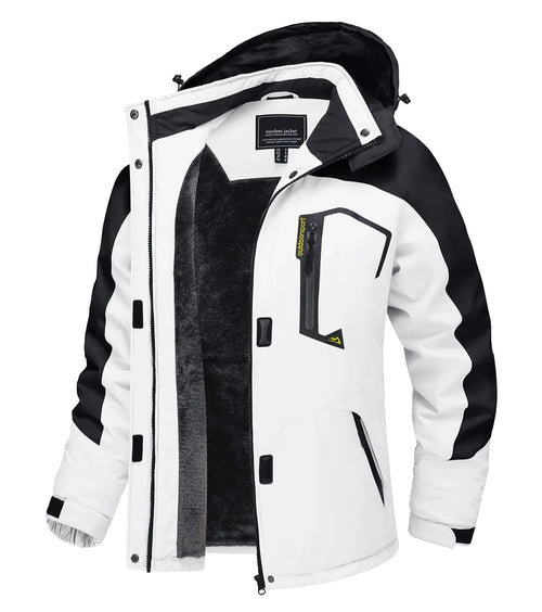 Planet Gates CN 3XL (US 2XL) / White with black TACVASEN Winter Warm Jackets Women's Ski Jacket Stylish Camping Hiking Outdoor Adventure Snowboard Jackets Coats Windbreaker