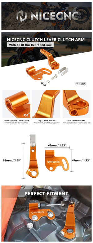 Planet Gates CNC Aluminum Motorcycle One Finger Clutch Lever Clutch Arm For KTM 790 Duke Adventure R 2019-2020 890 Duke Adventure/R 2021-2023