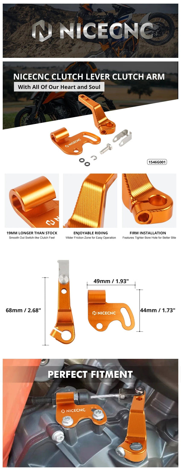 Planet Gates CNC Aluminum Motorcycle One Finger Clutch Lever Clutch Arm For KTM 790 Duke Adventure R 2019-2020 890 Duke Adventure/R 2021-2023