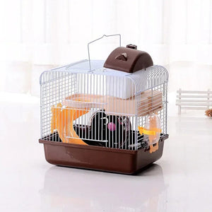 Planet Gates Coffee / 23X17X30CM Hamster Cage Glamping Accessories Mouse Toy Villa Small House Hideout Hut Plastic Pet Travel Rat