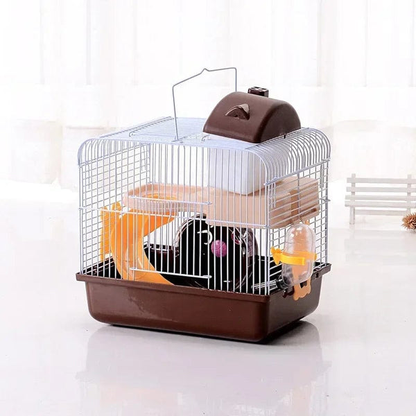 Planet Gates Coffee / 23X17X30CM Hamster Cage Glamping Accessories Mouse Toy Villa Small House Hideout Hut Plastic Pet Travel Rat