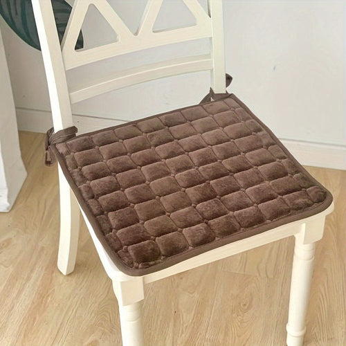 Planet Gates Coffee / 40cm*40cm 1pc Flannel Four Seasons Universal Non-slip Chair Cushion For Office Living Room Dining Chair Home Decor