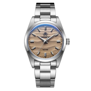 Planet Gates Coffee / CHINA ADDIESDIVE Men's Watch Sand Dial 36mm Quartz Watch 100m Waterproof 316L Stainless Steel AR Coated Dome Glass WristWatch for Men